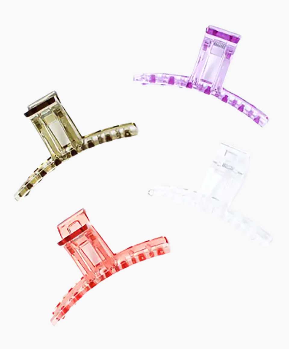 Coloured Transparent Curved Clamp 8725A