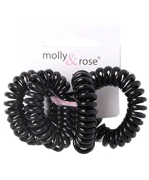 Spiral Hair Bobble Grips Black 5757