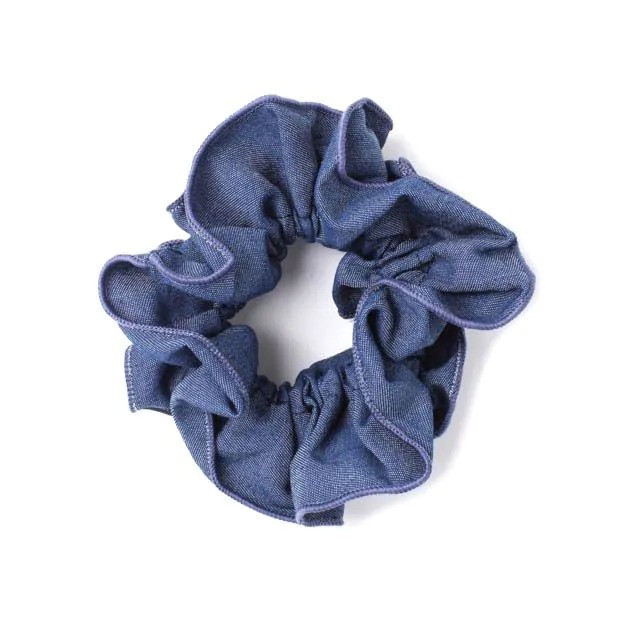 Double Layered Denim Style Scrunchie 9770
