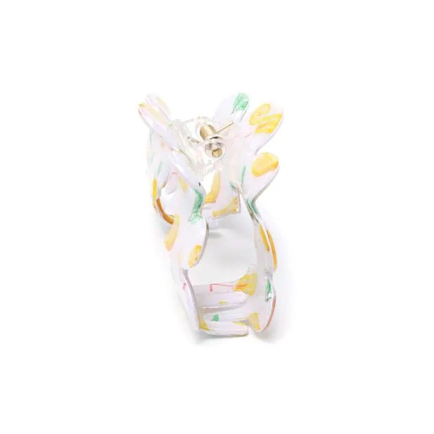 Lemon Print Zigzag Clamp 9740