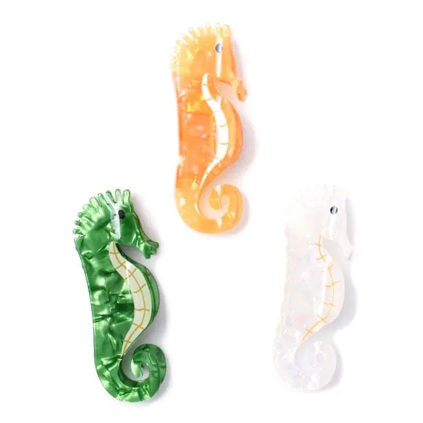 Pearlescent Seahorse Assorted Clamp 9735