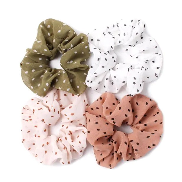 Polka Dot Print Assorted Scrunchie 9767