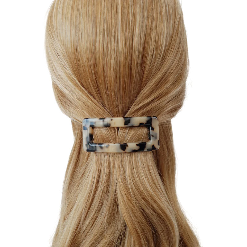 Open Rectangular Style French Tort Barrette Clip