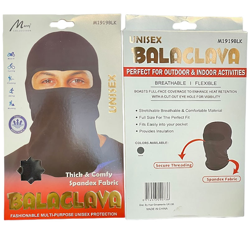 Murry Collection Unisex Balaclava M1919BLK