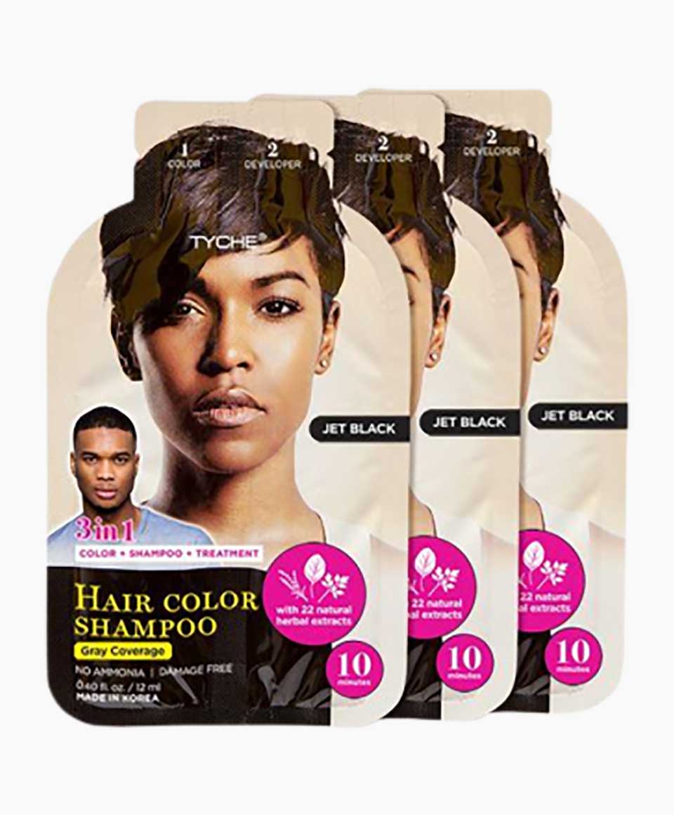 Tyche 3IN1 Hair Color Shampoo Jet Black