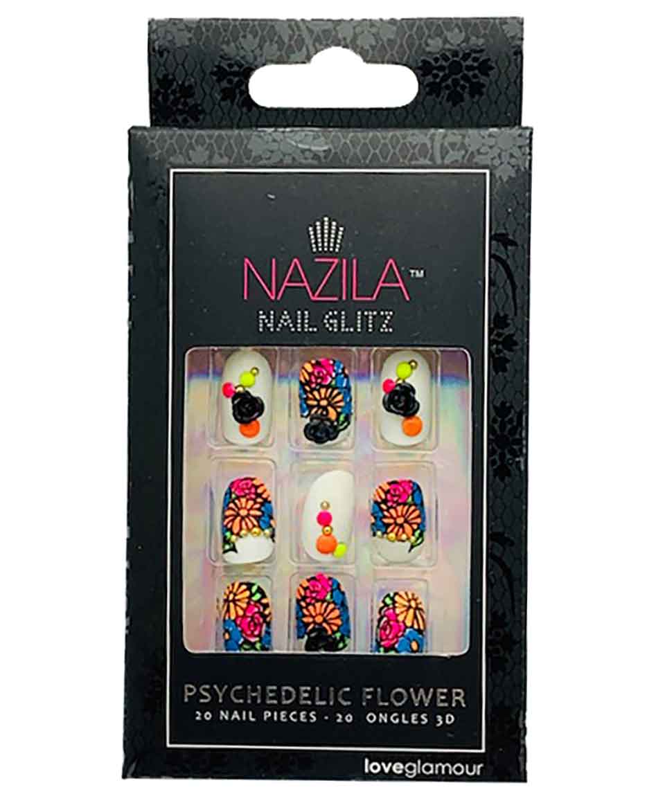 Nail Glitz Love Glamour Psychedelic Flower