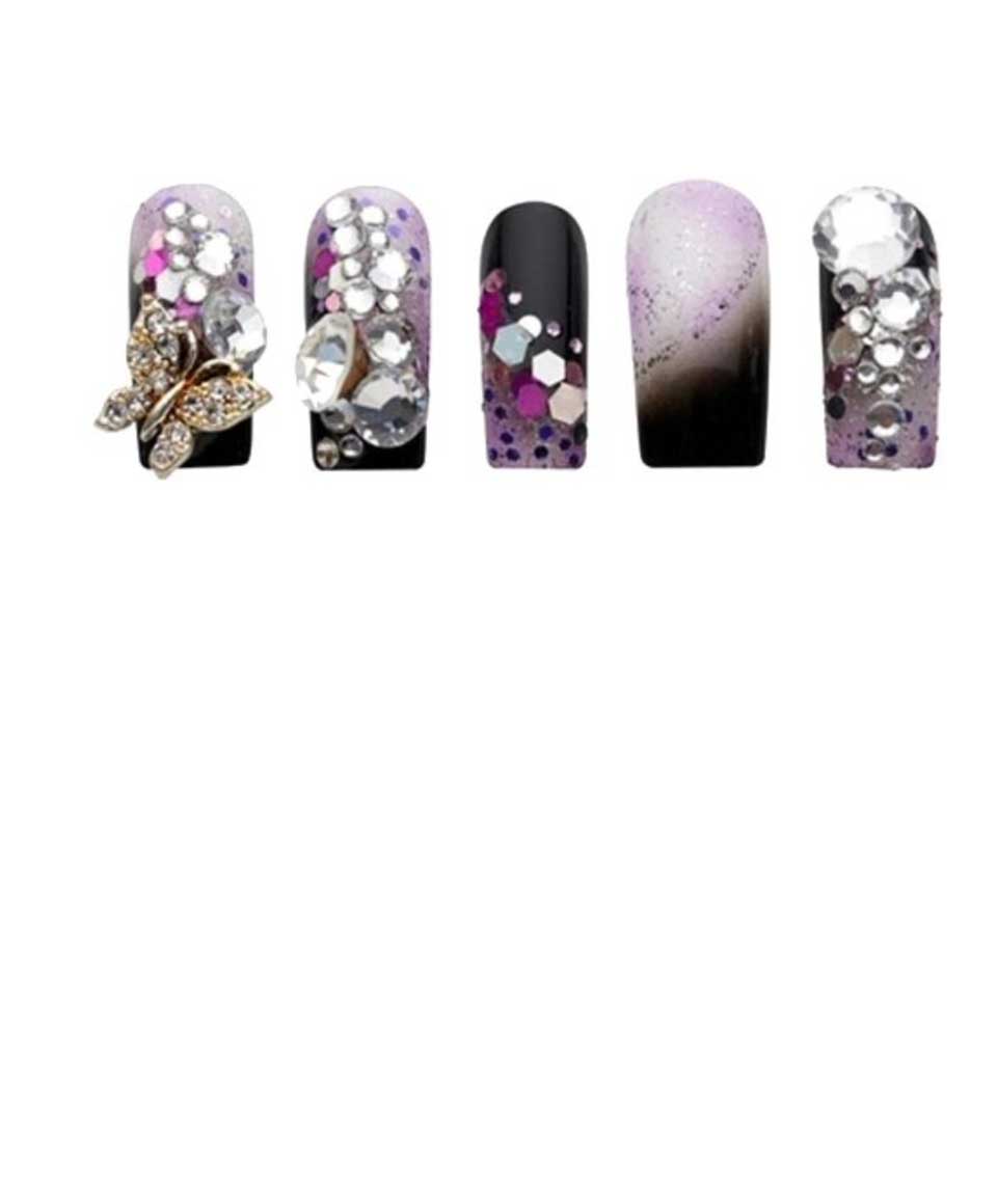 Nail Glitz Love Glamour Purple Butterfly