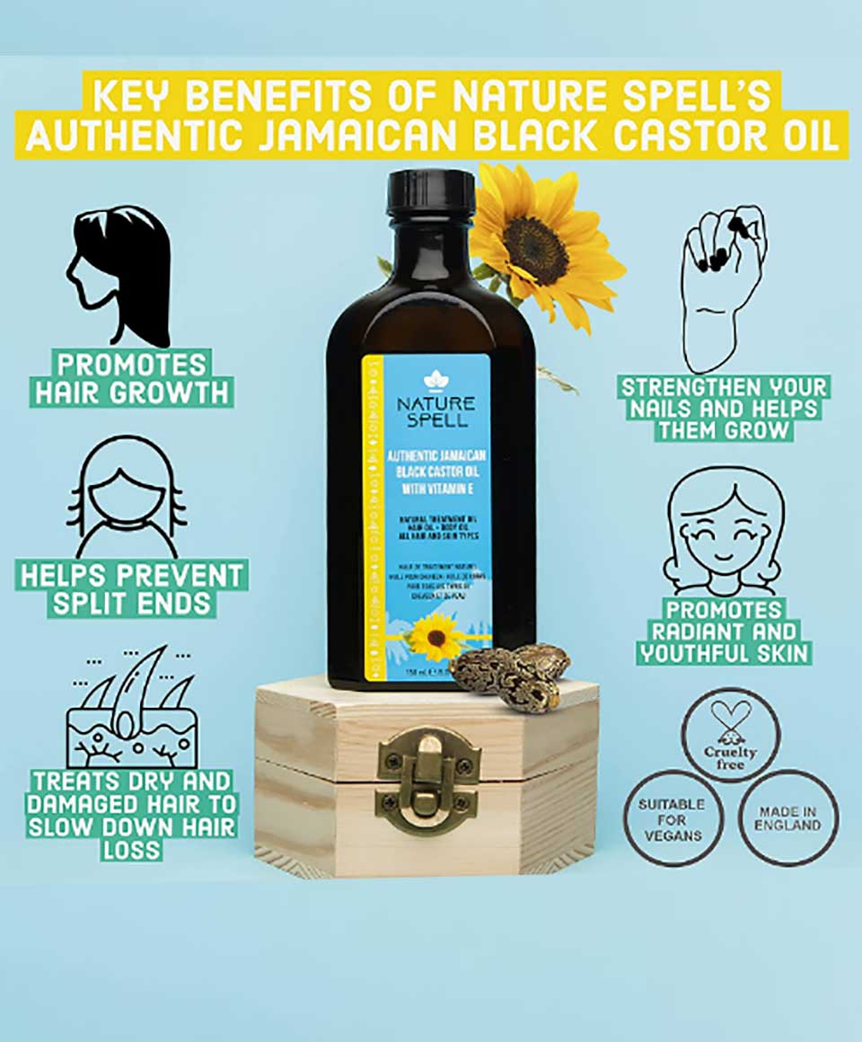 Authentic Jamaican Black Castor Oil With Vitamin E