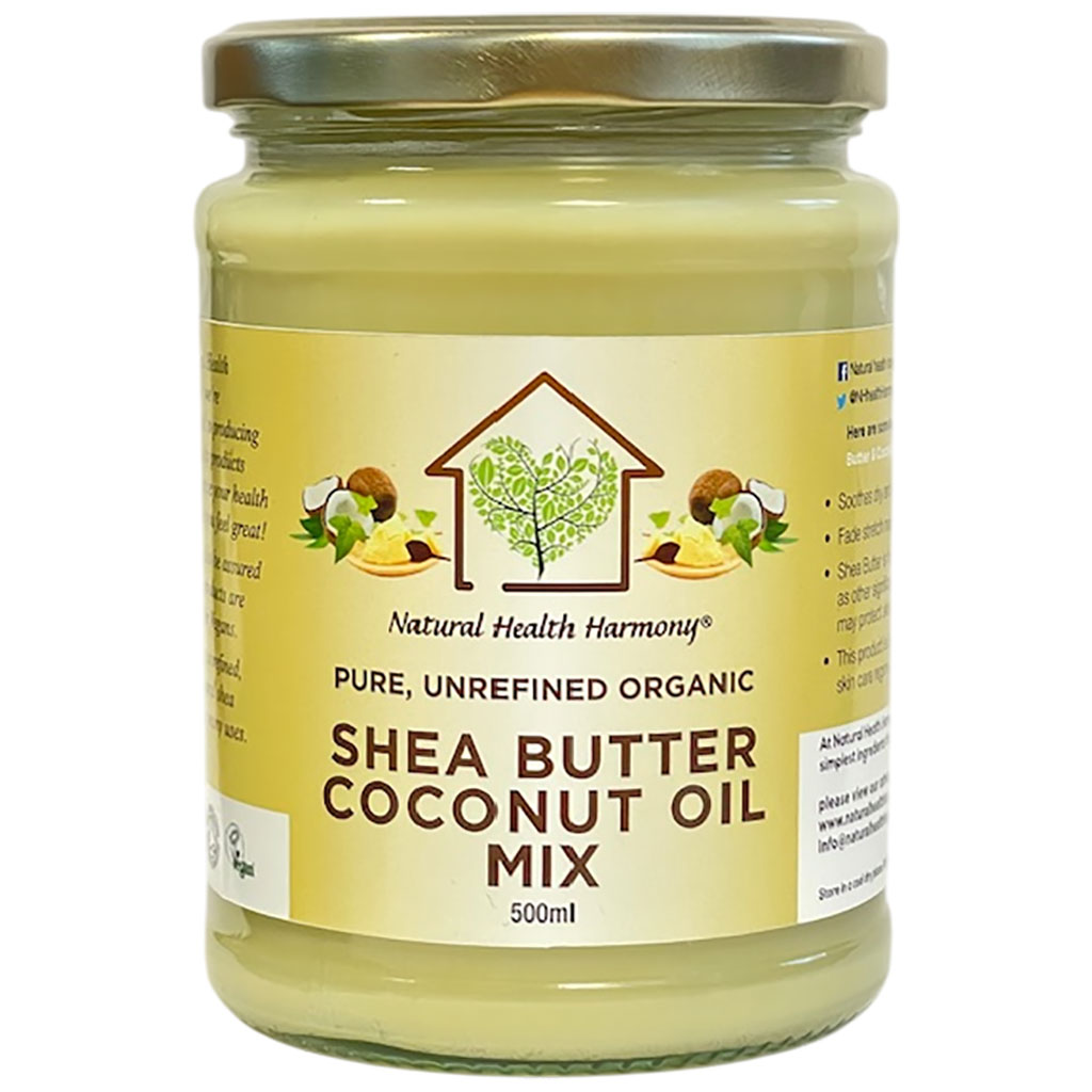 Pure Unrefined Organic Shea Butter Coconut Oil Mix