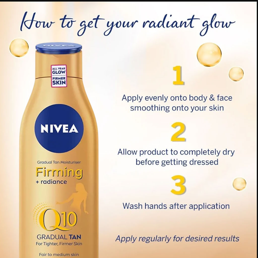 Q10 Firming Radiance Tan Moisturiser Fair To Medium