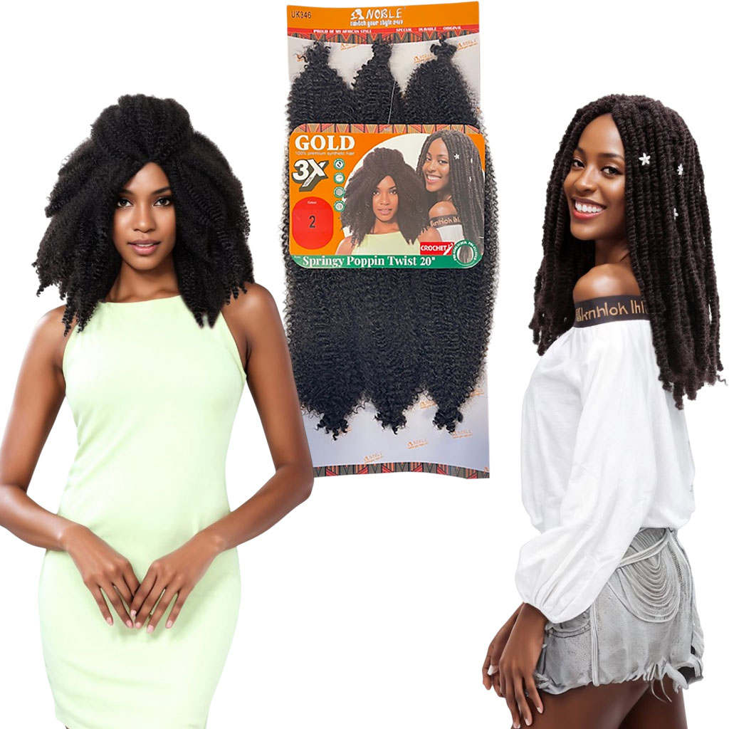 Noble Gold Synthetic 3X Springy Poppin Twist Braids