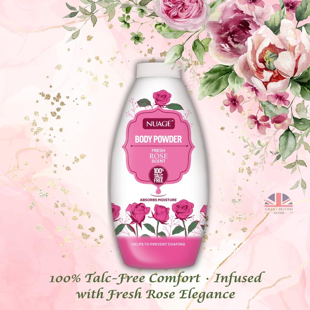 Nuage Body Powder With Fresh Rose Scent