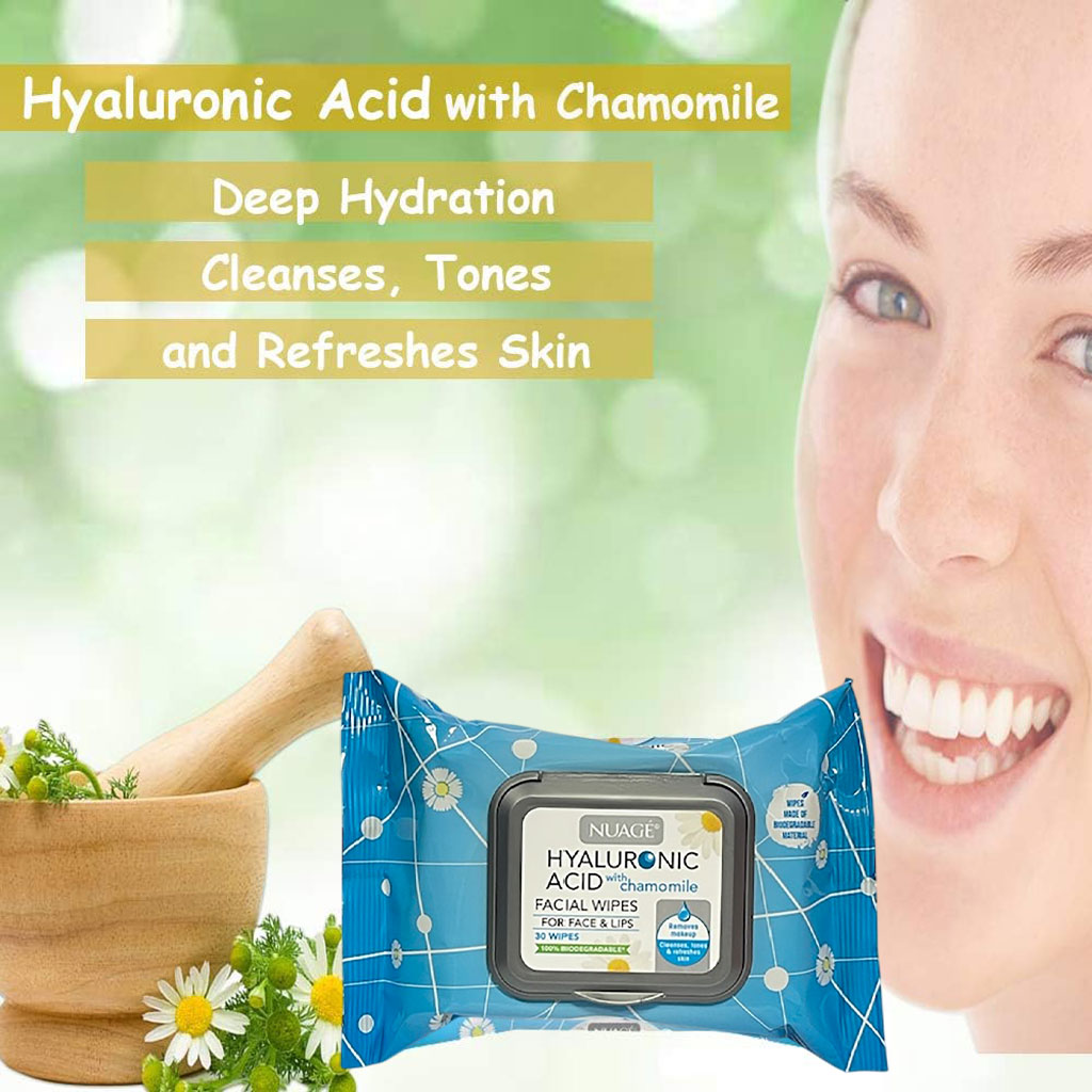 Hyaluronic Acid With Chamomile Facial Wipes
