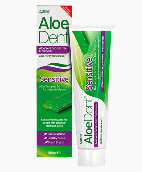 Aloedent Sensitive Aloe Vera Fluoride Free Toothpaste