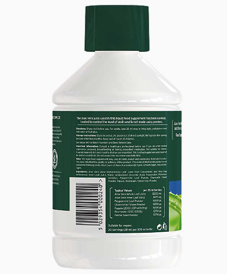 Aloe Pura Aloe Vera Peppermint And Chamomile Complex Juice