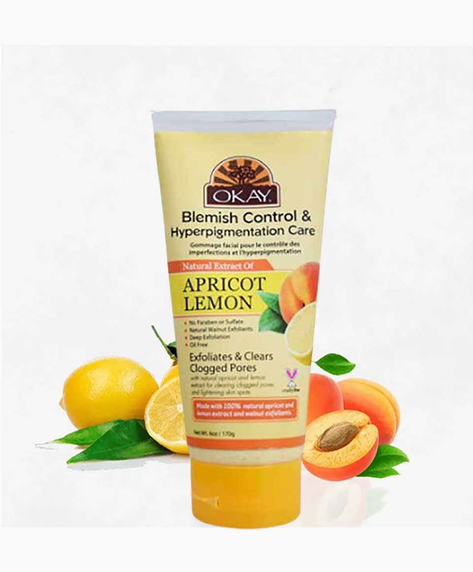 Okay Pure Naturals Blemish Control Apricot Lemon Facial Scrub