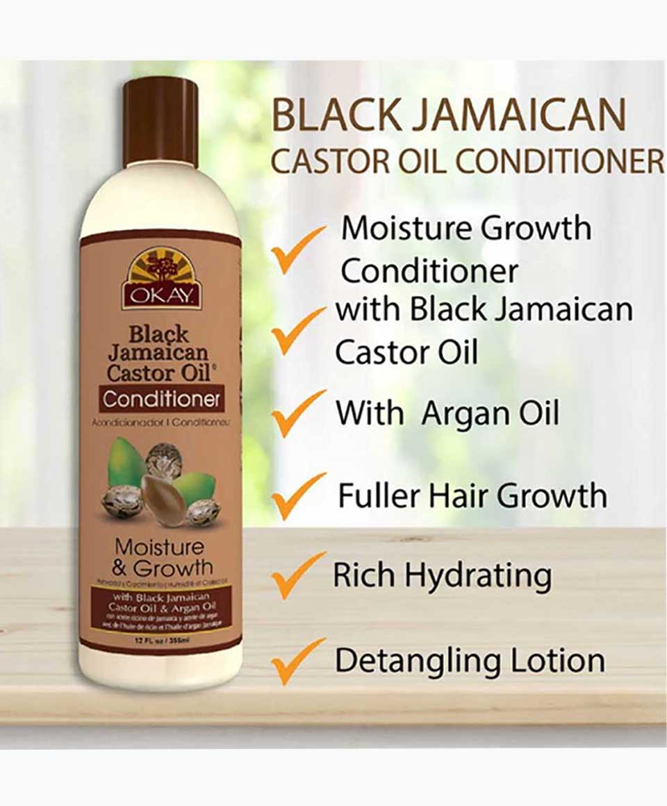 Okay Black Jamaican Castor Oil Moisture Growth Conditioner