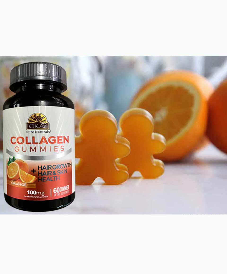 Okay Pure Naturals Orange Collagen Gummies