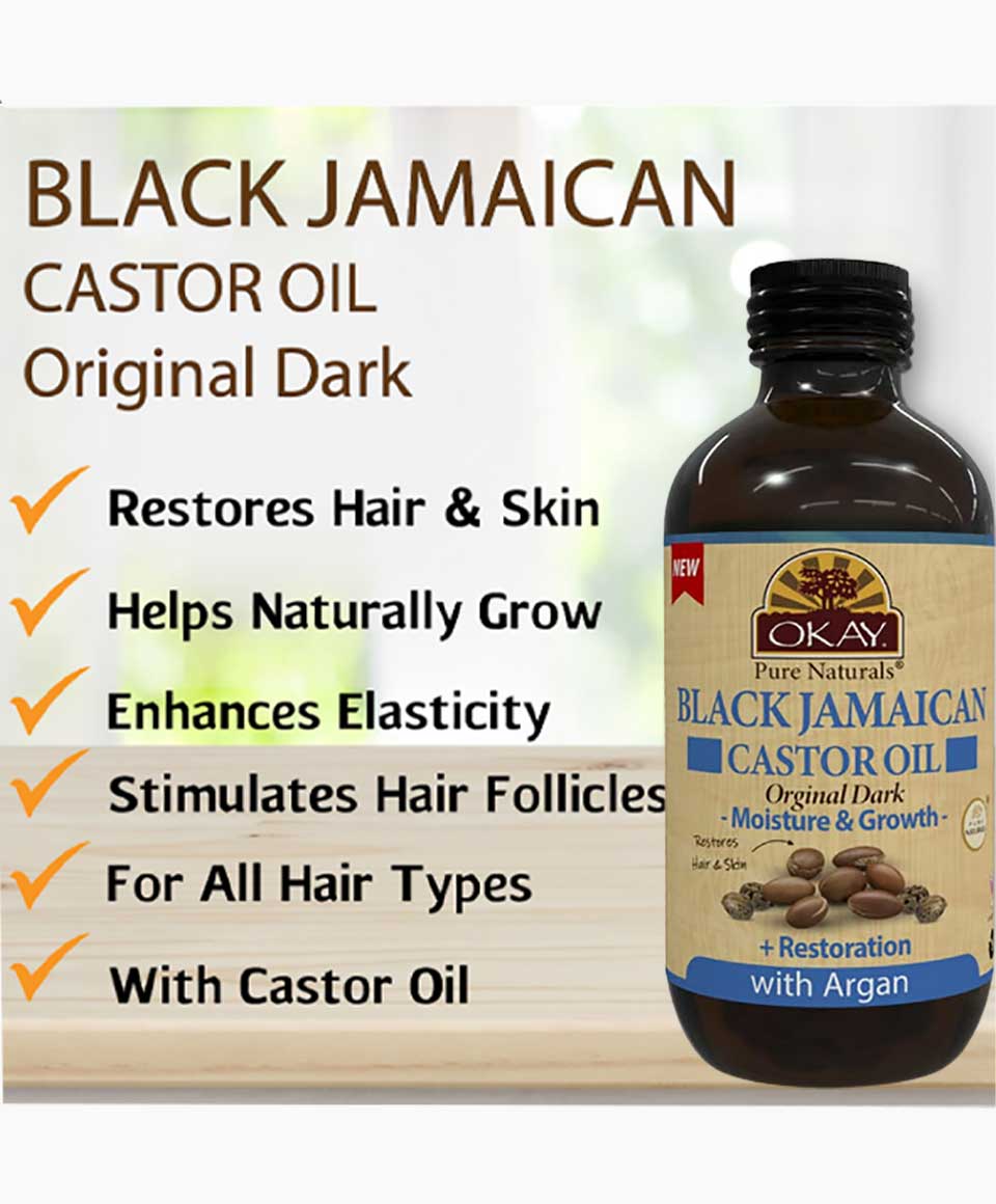 Black Jamaican Original Dark Castor Oil With Argan