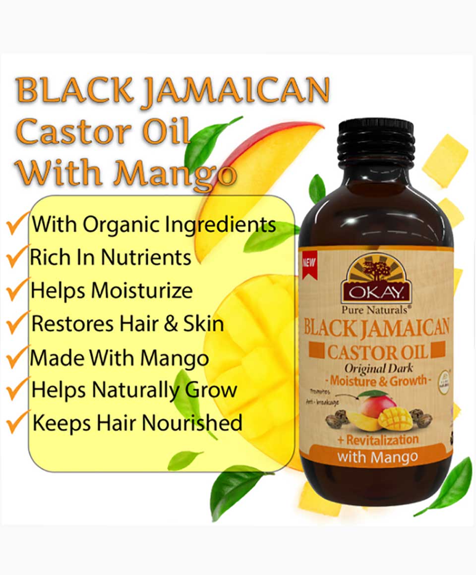 Black Jamaican Original Dark Castor Oil With Mango