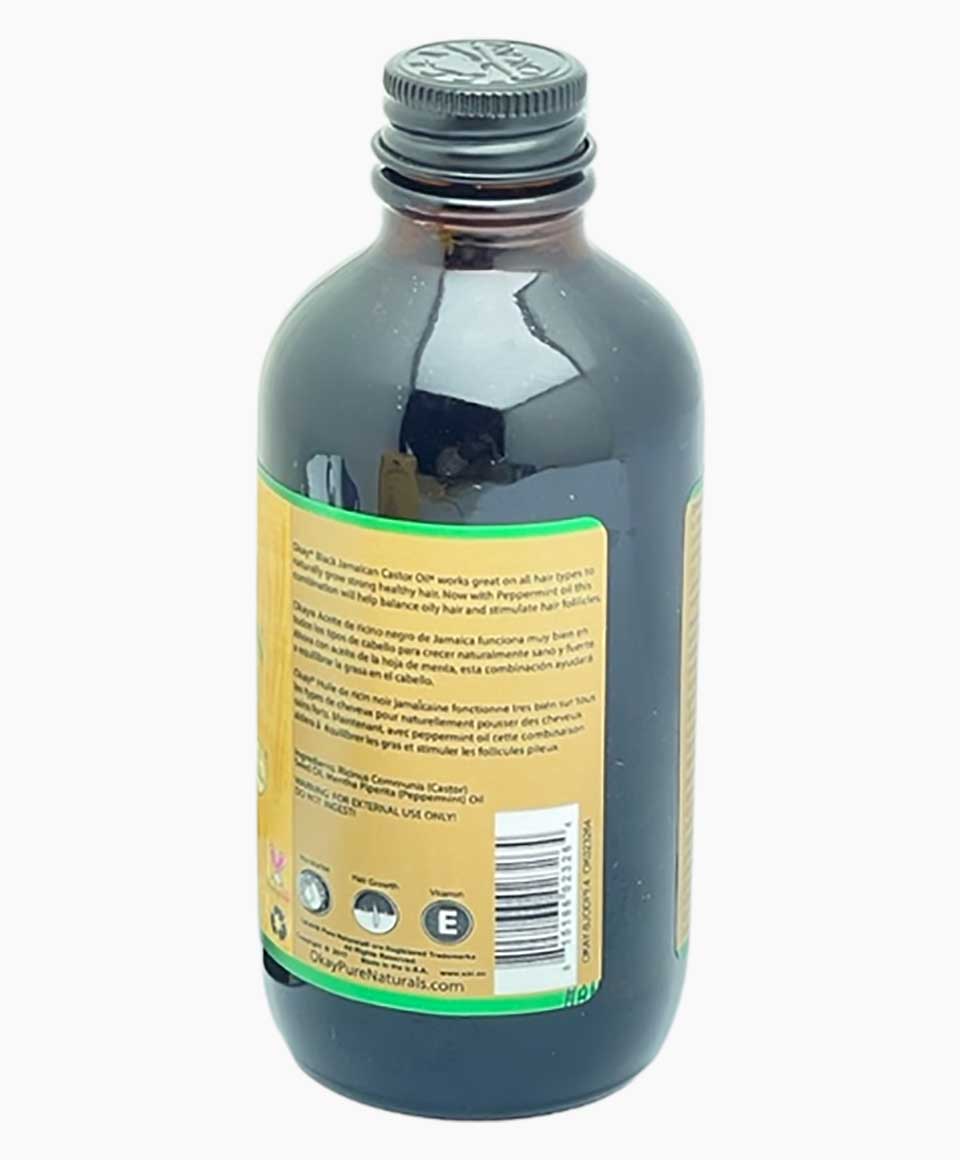 Black Jamaican Original Dark Castor Oil With Peppermint