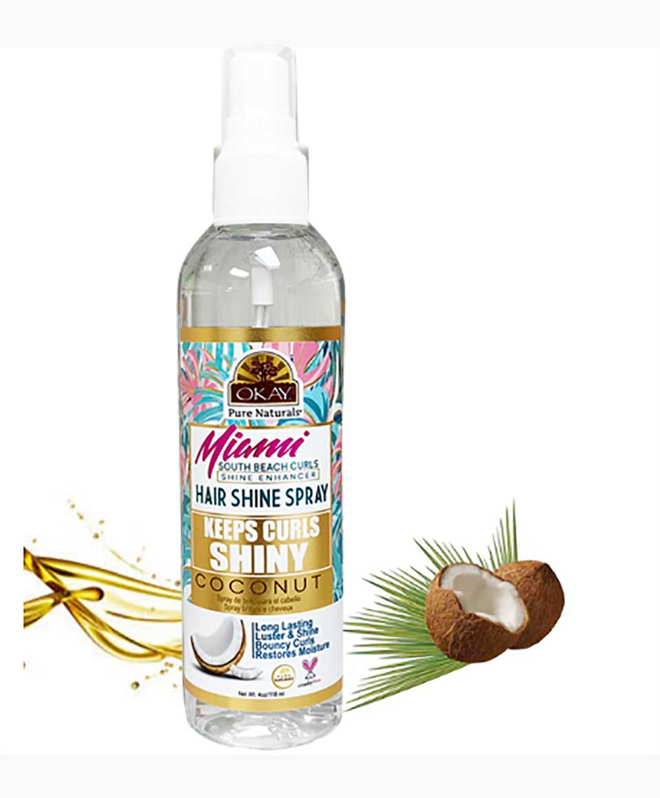 Okay Miami Keep Curls Shiny Coconut Hair Shine Spray