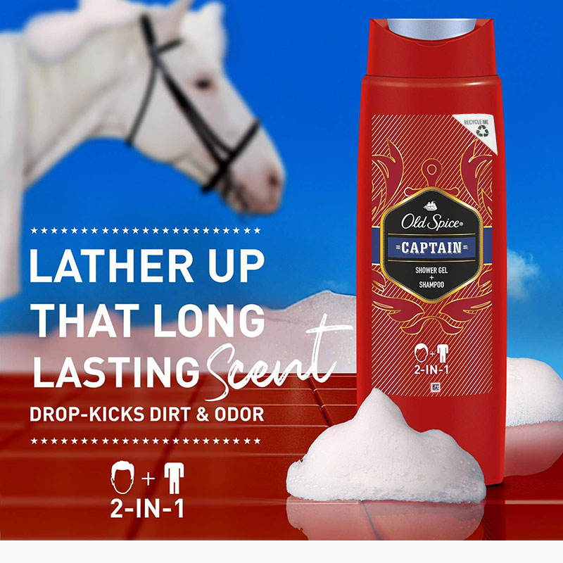 Old Spice Captain 2 In 1 Shower Gel And Shampoo