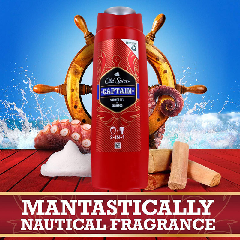 Old Spice Captain 2 In 1 Shower Gel And Shampoo