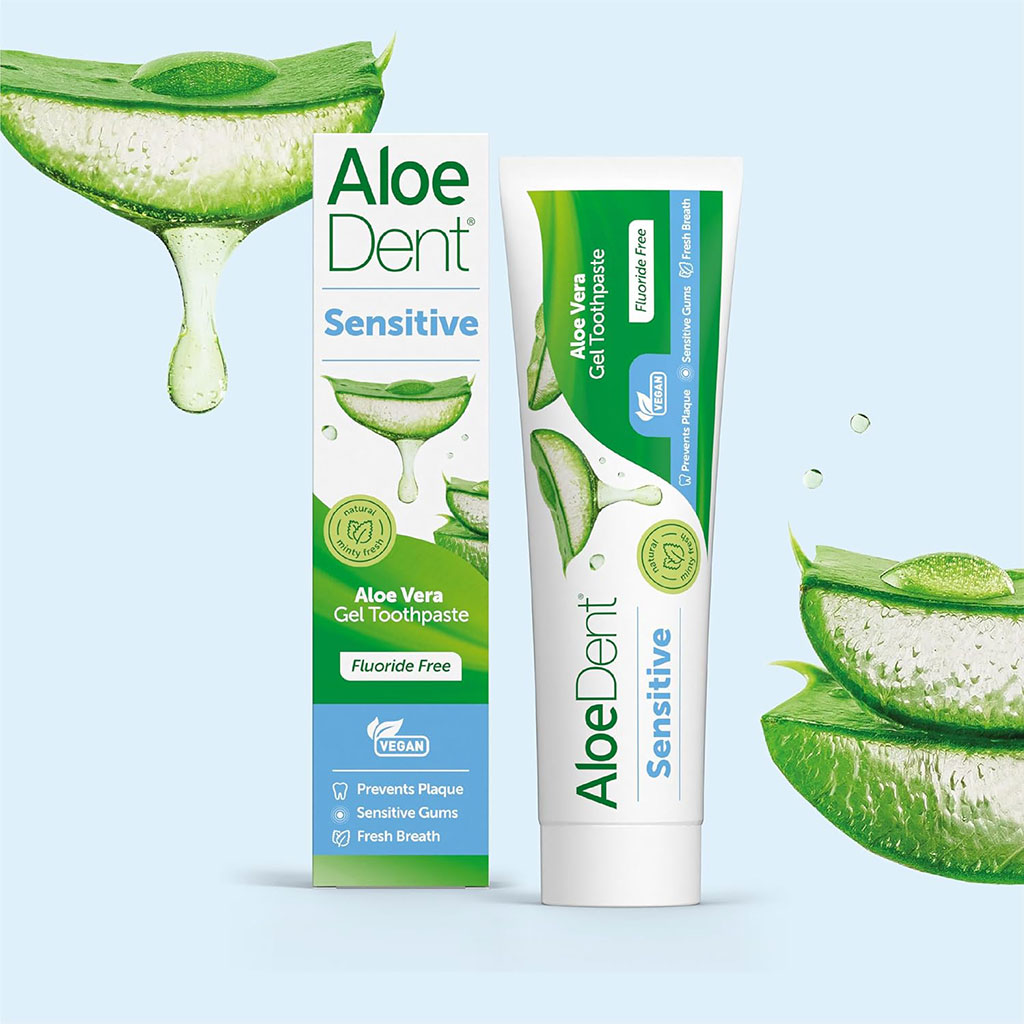 Aloedent Sensitive Aloe Vera Fluoride Free Toothpaste