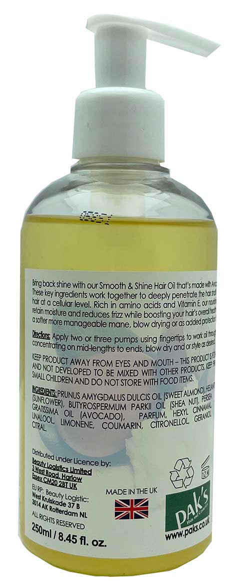 Smooth And Shine Oil For Frizzy Hair