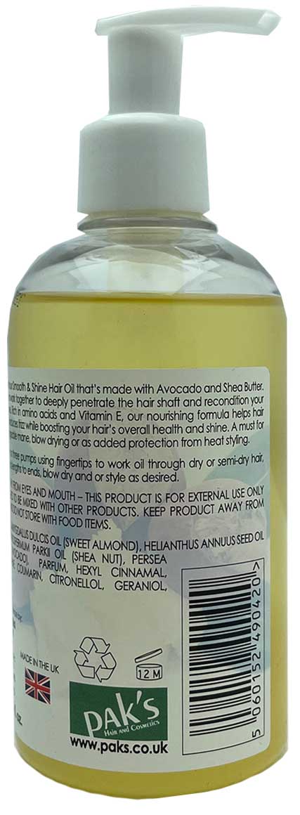 Smooth And Shine Oil For Frizzy Hair