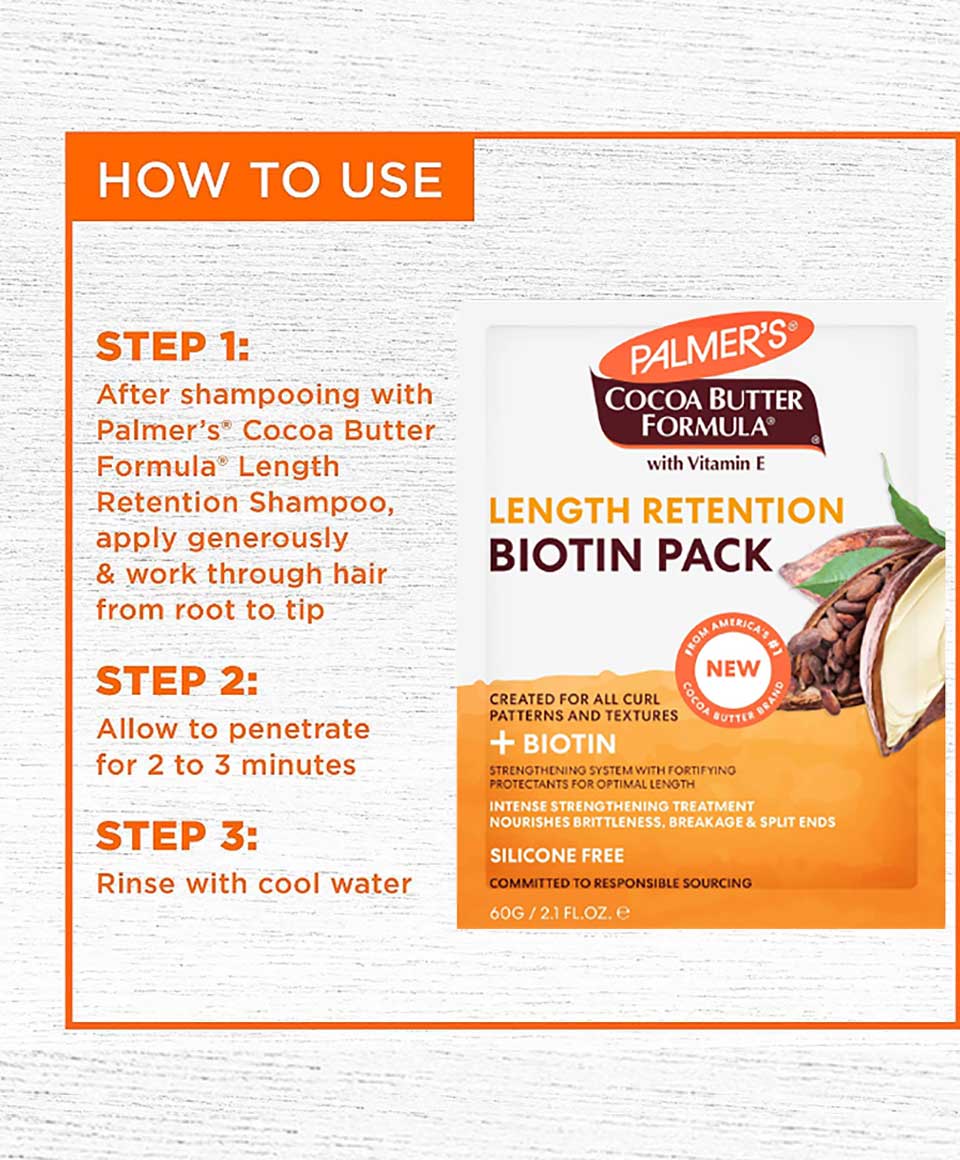 Cocoa Butter Formula With Vitamin E Length Retention Biotin Pack