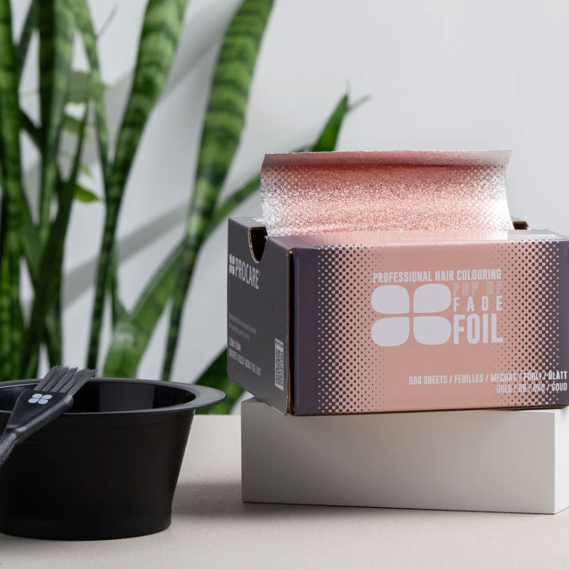 Professional Hair Colouring Embossed Pop Up Fade Foil Gold