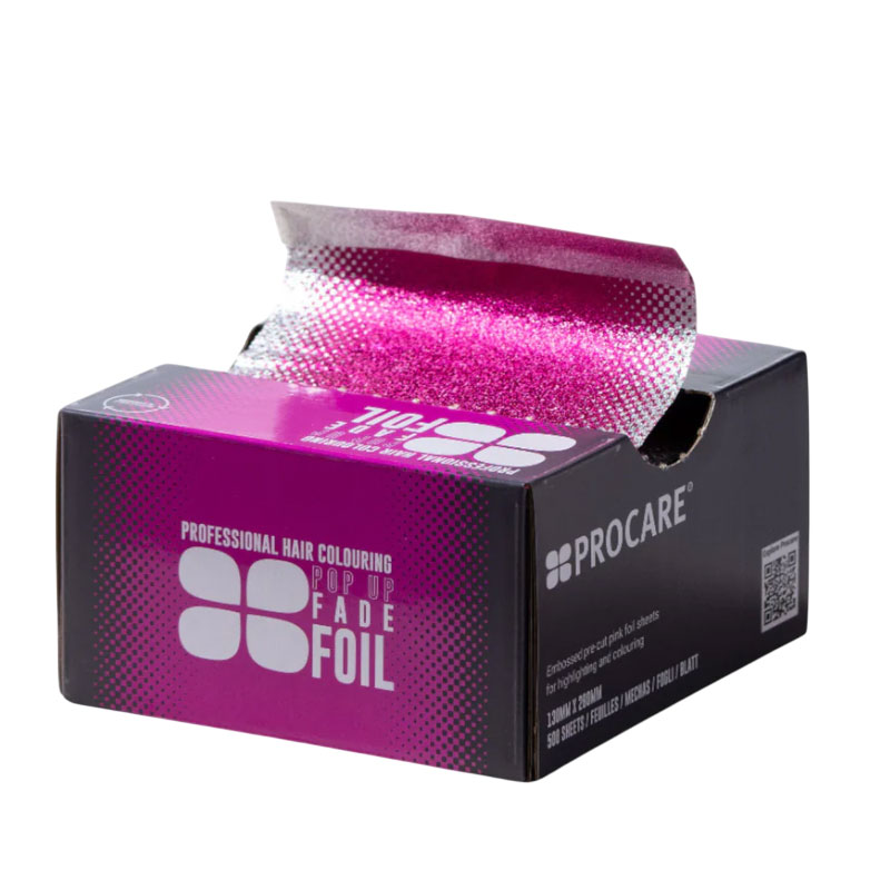Professional Hair Colouring Embossed Pop Up Fade Foil Pink