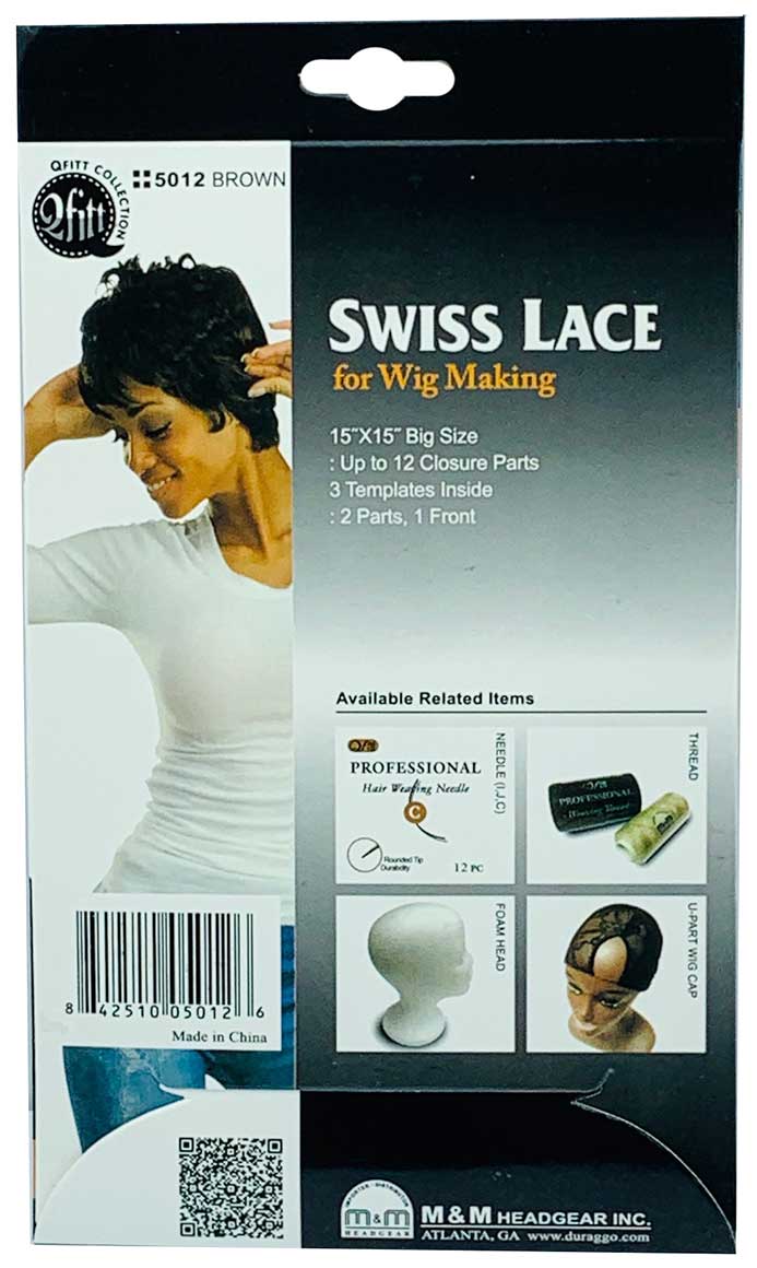 Swiss Lace For Wig Making 5012 Black