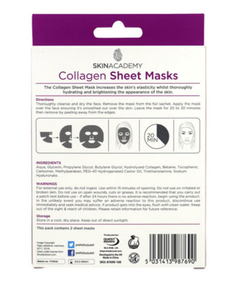 Skinacademy Collagen Sheet Masks With Collagen