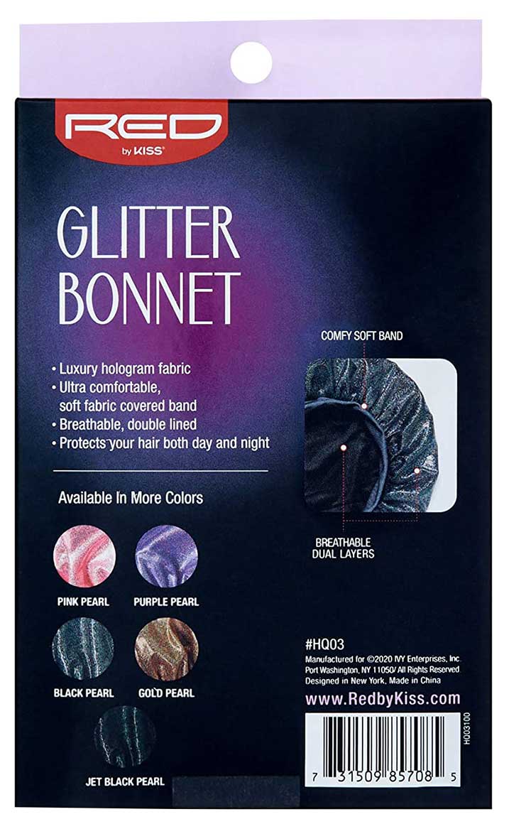 Glitter Bonnet HQ03 Black Pearl