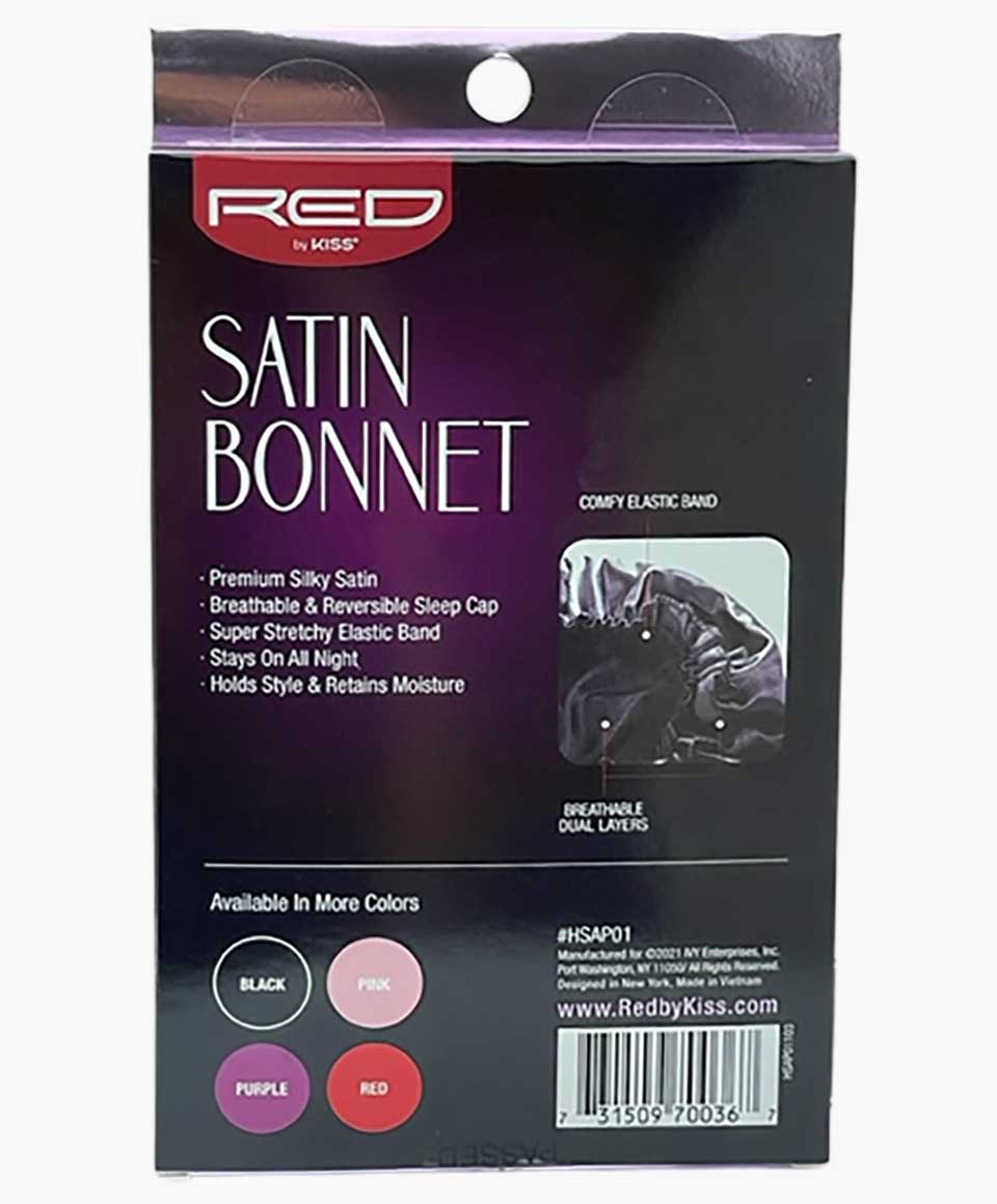 Silky Satin Bonnet HSAP01 Black