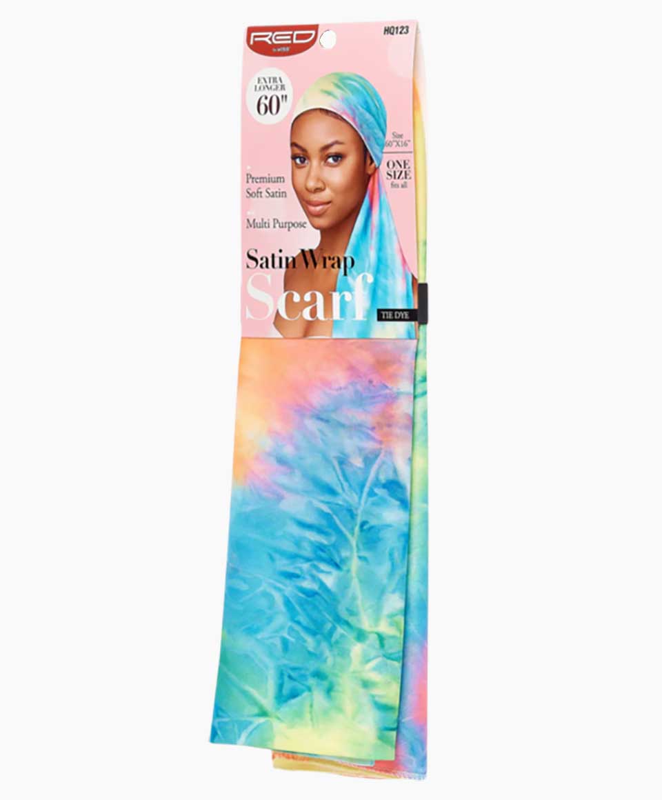 Satin Wrap Multi Purpose Scarf Tie Dye HQ123