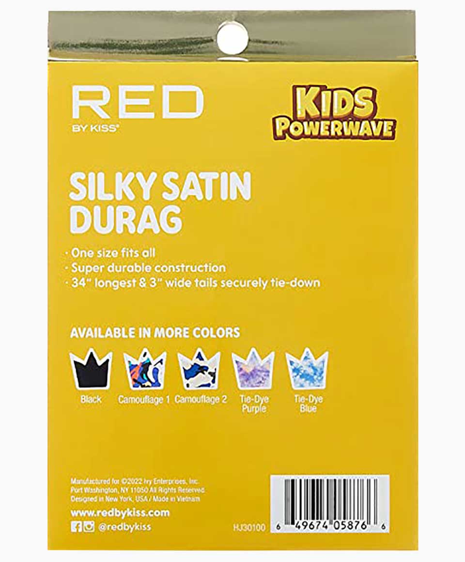 Red By Kiss Kids Powerwave Silky Satin Durag HJ30