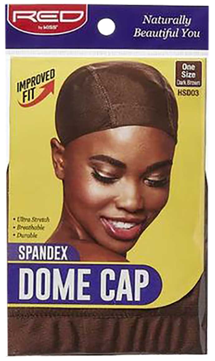 Spandex Dome Cap Dark Brown HSD03