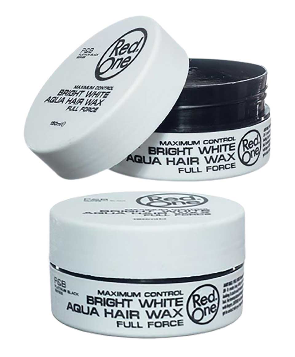 Bright White Aqua Hair Gel Wax Full Force