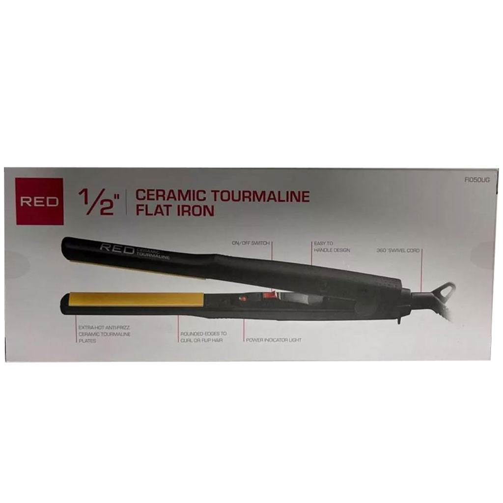 Red By Kiss Ceramic Tourmaline Flat Iron F1050UG