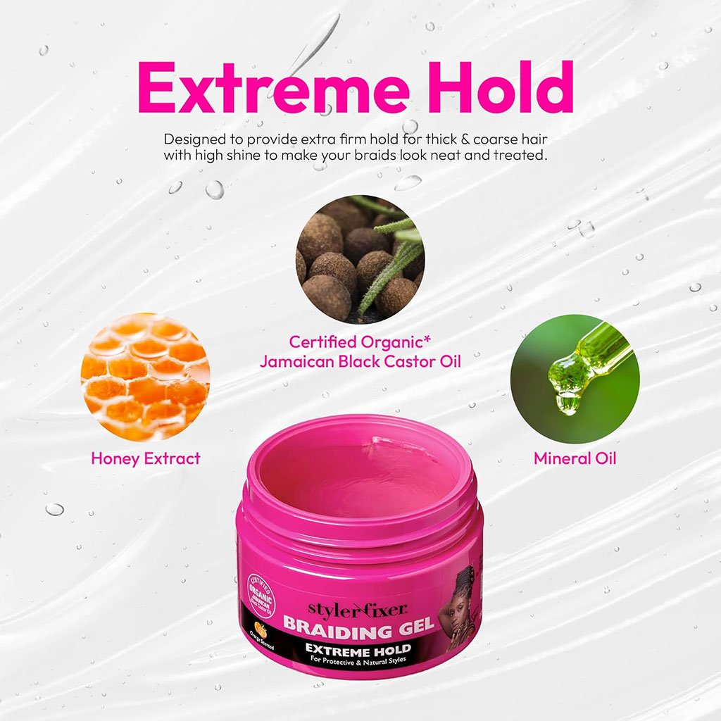 Red By Kiss Orange Scented Styler Fixer Braiding Gel Extreme Hold 8