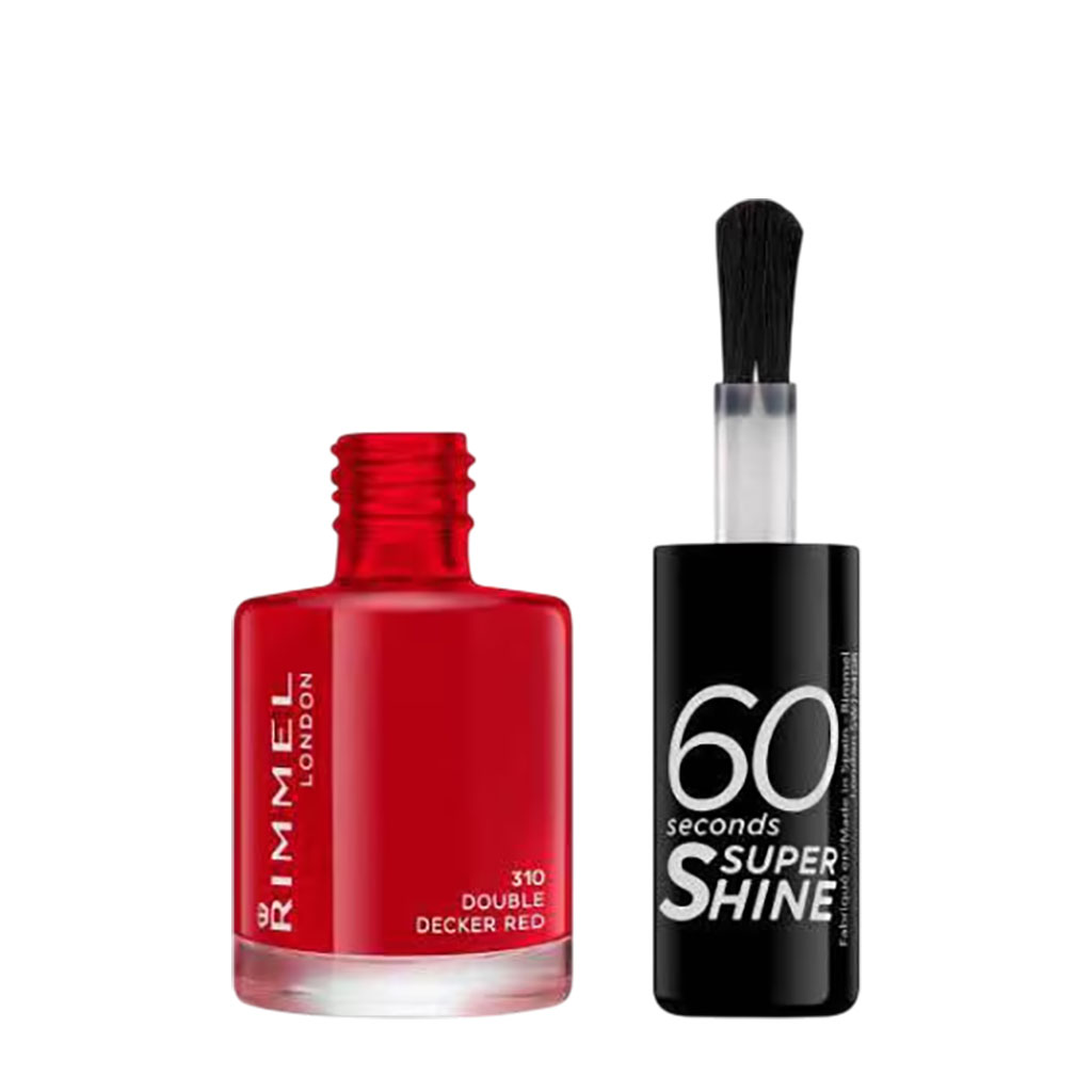 Rimmel 60 Seconds Super Shine Nail Polish 310 Double Decker Red