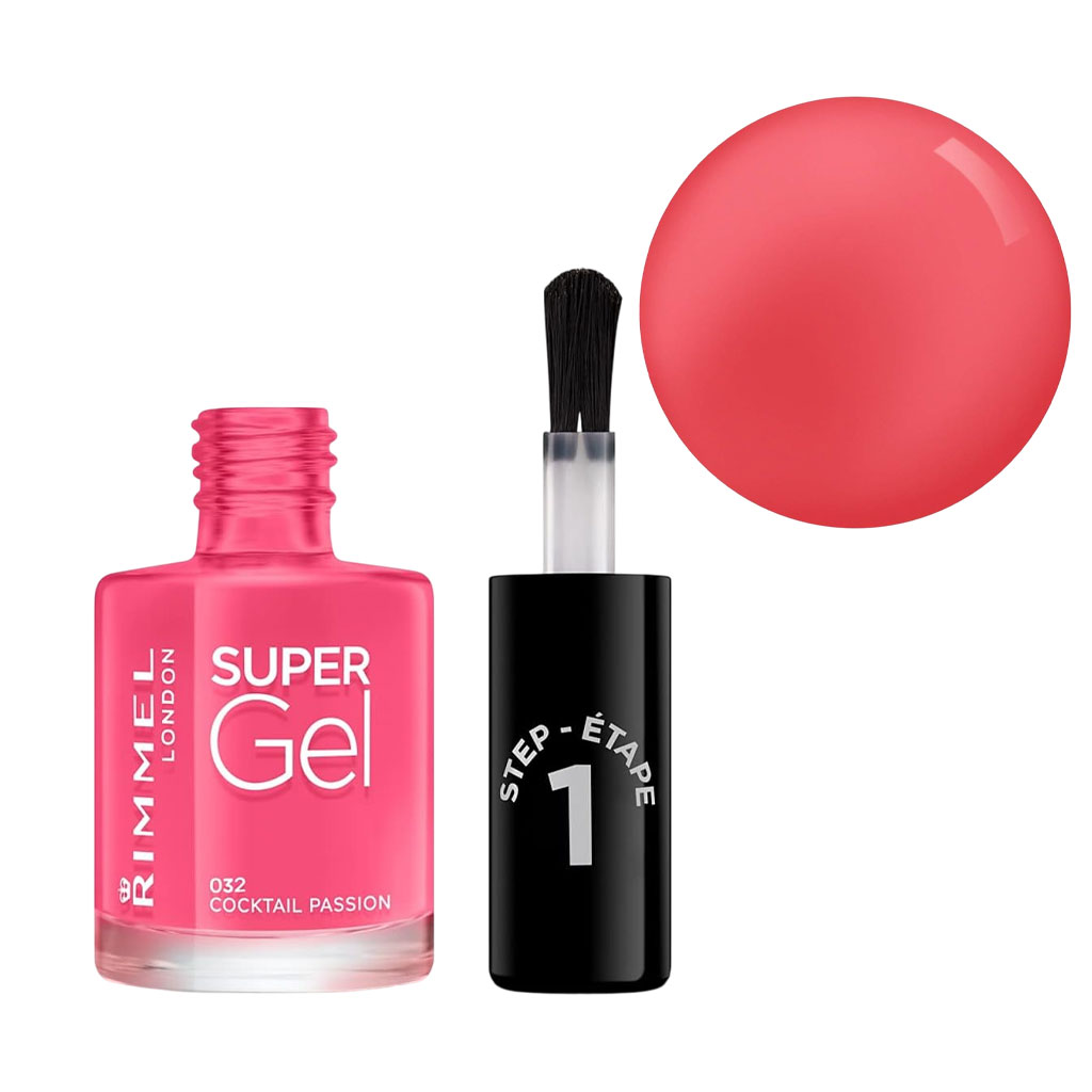 Rimmel Super Gel Nail Step 1 Varnish 032 Cocktail Passion
