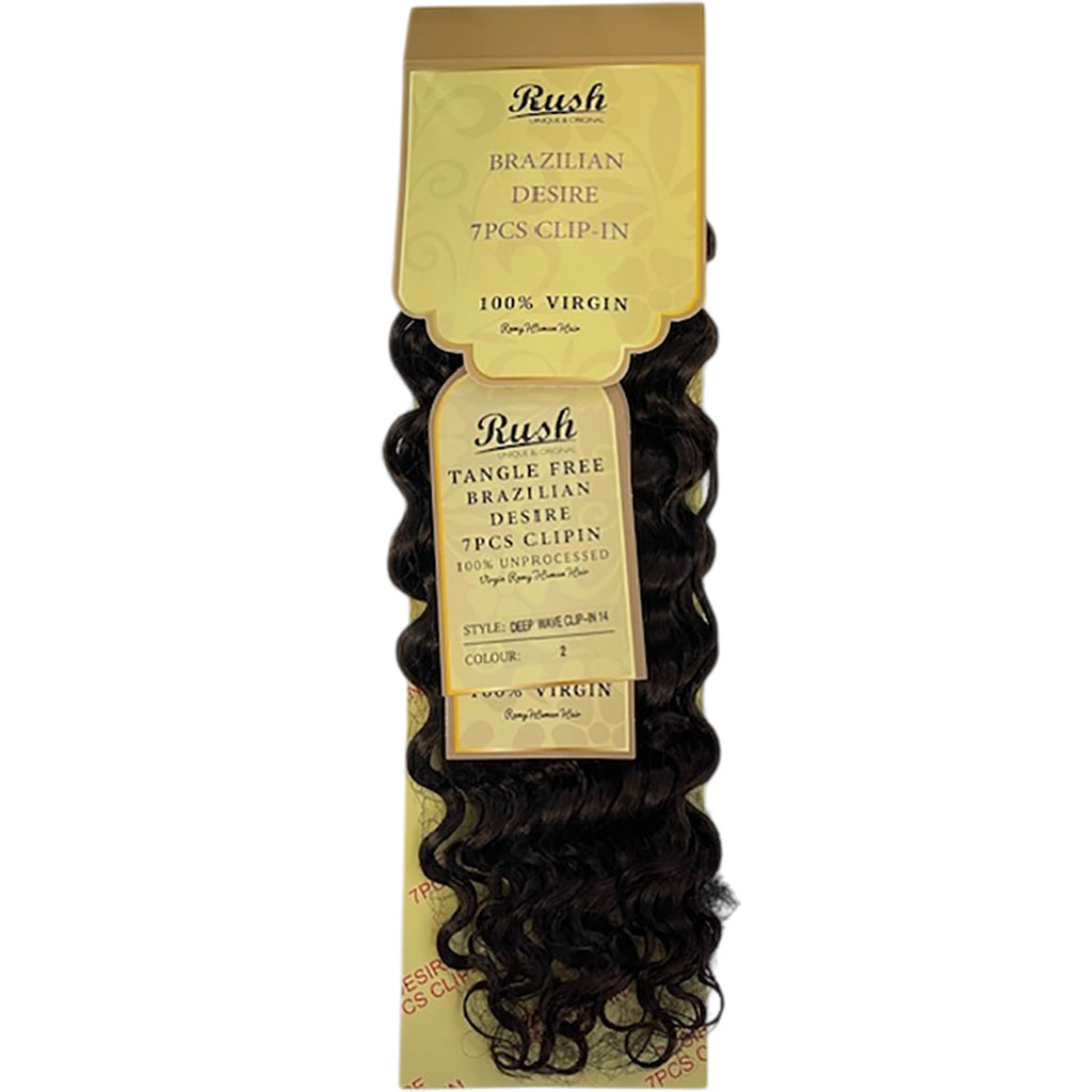 Brazilian Desire Deep Wave 7 Pcs Clip In Extensions