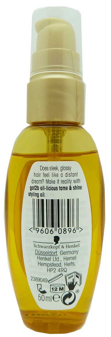 Got2b Oil Licious Tame And Shine Styling Oil With Argan Oil