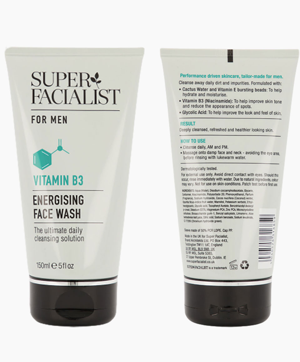 Super Facialist Men Vitamin B3 Energising Face Wash