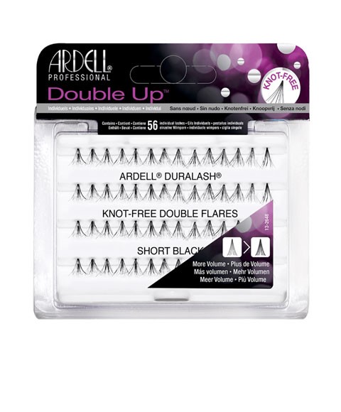Ardell Double Up Knot Free Double Flares Lashes Short Black